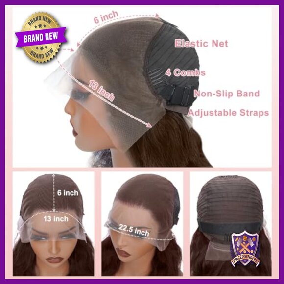 30 Inch Human Hair Lace Front Wig 200 Density Body Wave Pre Plucked main image 3